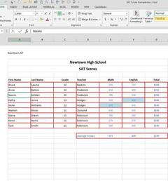 Sample Excel Spreadsheet